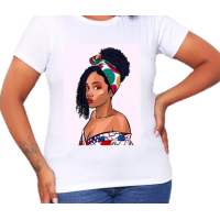 Camiseta  Feminina  Black Power Colorida  REF; KAM019