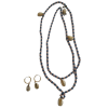 Conjunto de Colar e Brinco de Miçangas  de Buzios  Azul e Rosa   REF: KIT007 - Image 5