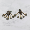 Brinco  Leque com  Ponta  de  Strass REF: BR021