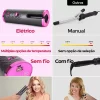 Modelador De Cachos Ferro Automático Sem Fio Com Bateria Recarregável Embutida Cerâmica - Imagem 5