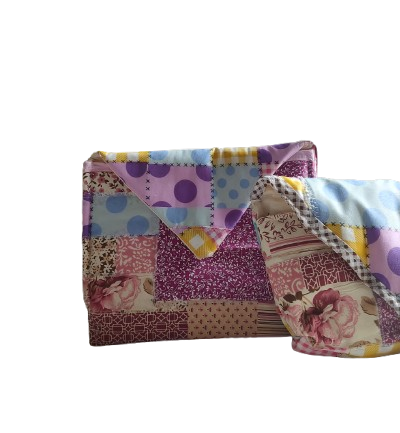 Bolsa  de Mão - Clush  em  Patchwork